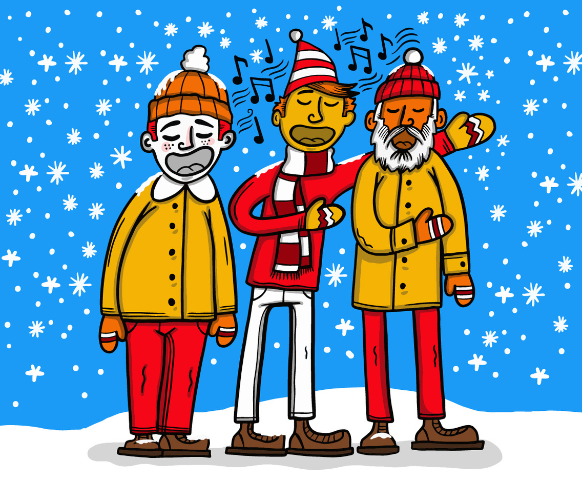 Christmas carolers